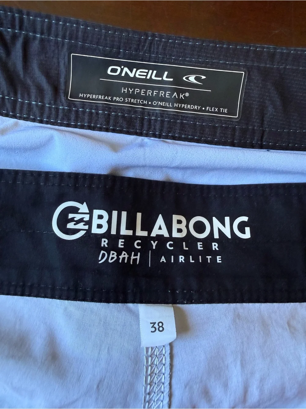 Billabong Airlite & O'Neill Hyperfreak Lot of 2 Board Shorts Mens 38